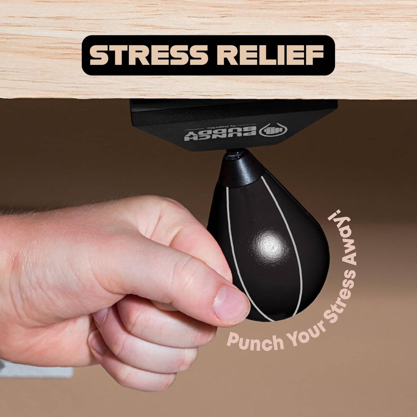 Punch Buddy Mini Desktop Punching Bag - Desk Fidget Toy for Stress Relief, Focus & Fun - Patented Suction Cup Base Desk Toy Juka Innovations Corporation
