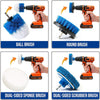 RevoClean 4 Piece Scrub Brush Power Drill Attachments-All Purpose Time Saving Kit-Perfect for Cleaning Grout, Tile, Counter, Shower, Grill, Floor, Kitchen, Blue & White