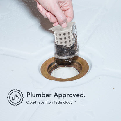 ShowerShroom (Gray) The 2" Hair Catcher That Prevents Clogged Shower Drains Drain Protector Juka Innovations Corporation 