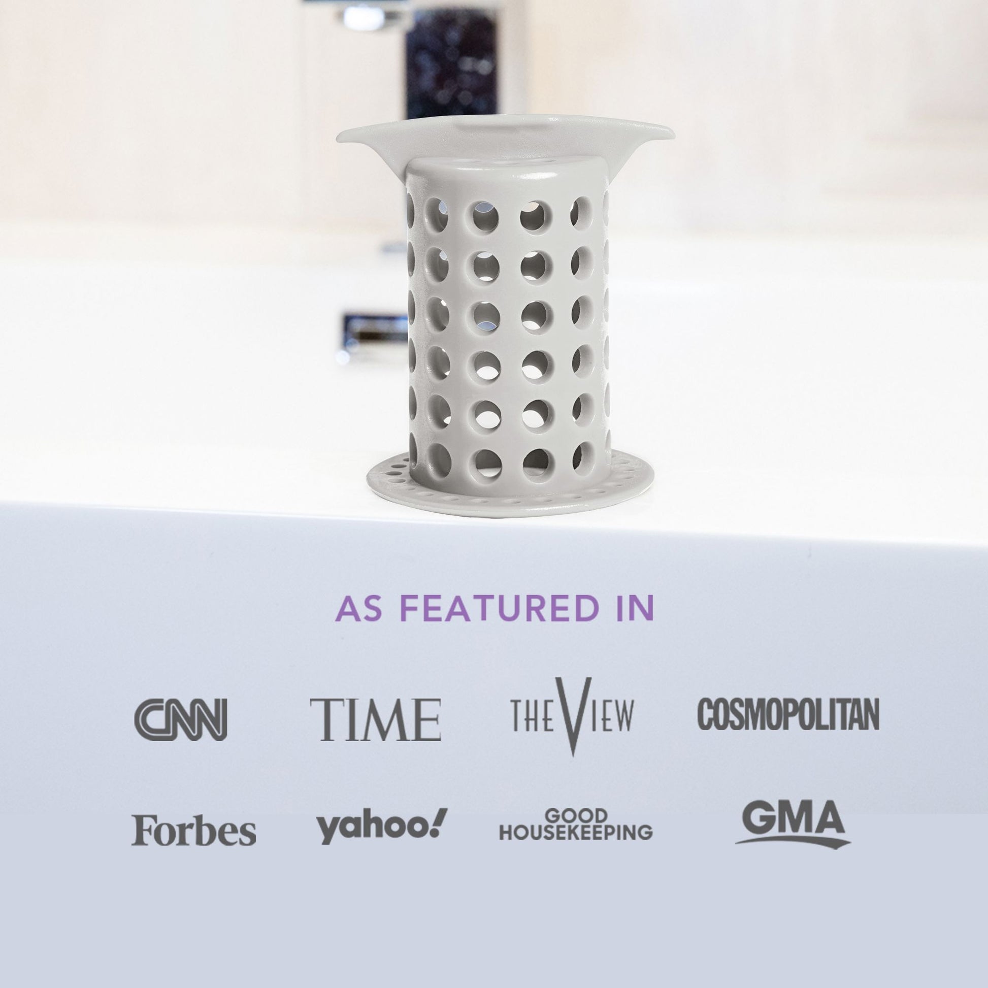 ShowerShroom (Gray) The 2" Hair Catcher That Prevents Clogged Shower Drains Drain Protector Juka Innovations Corporation 