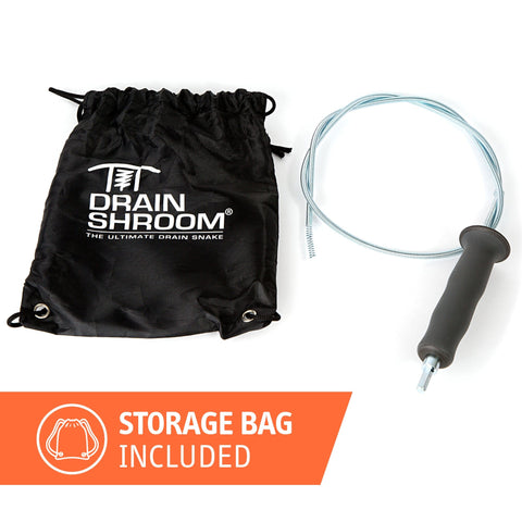 DrainShroom Tub and Sink Snake Auger Clog Remover for Drains, 36 Inch, Stainless
