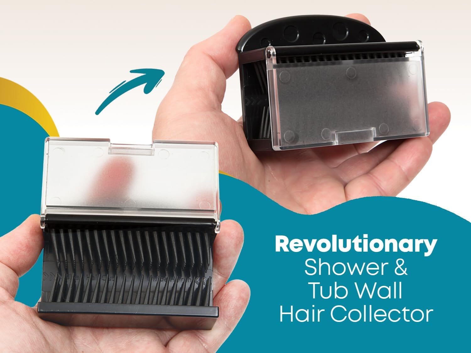 HairShroom Reusable Shower & Bathtub Wall Hair Catcher Hair Grabber Snare TubShroom.com 