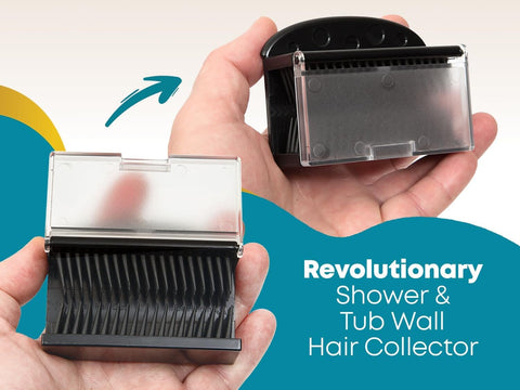 HairShroom Reusable Shower & Bathtub Wall Hair Catcher Hair Grabber Snare