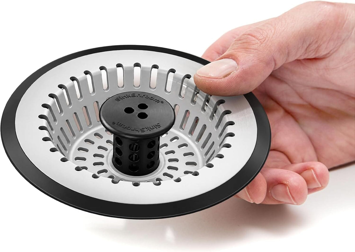 Kitchen SinkShroom Revolutionary Clog-Free Strainer, Light Gray Drain Strainer Juka Innovations Corporation 