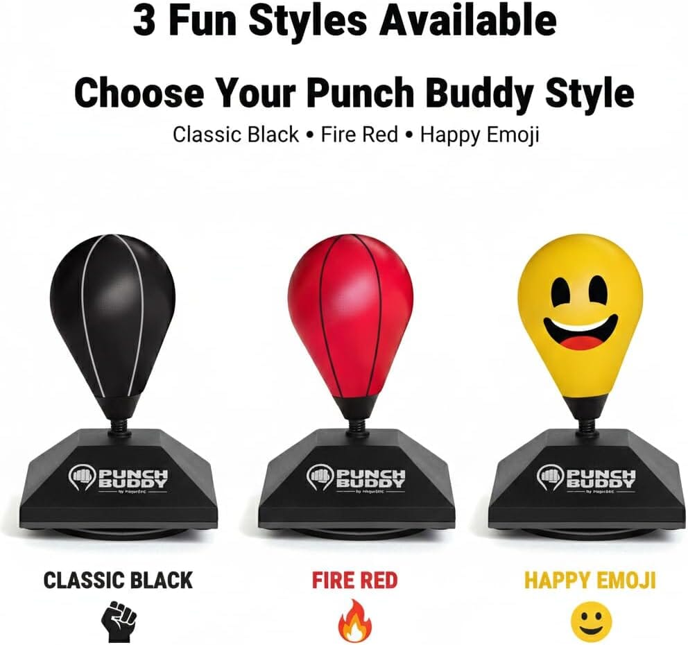 Punch Buddy Mini Desktop Punching Bag - Desk Fidget Toy for Stress Relief, Focus & Fun - Patented Suction Cup Base Desk Toy Juka Innovations Corporation 