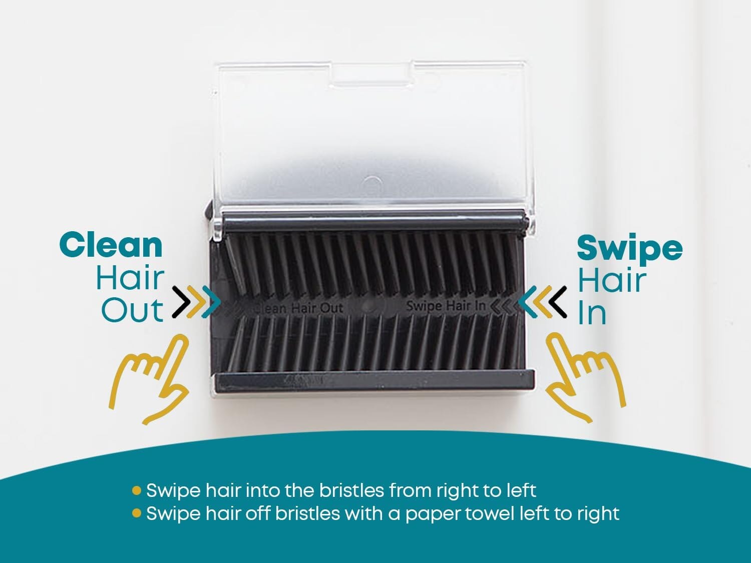 HairShroom Reusable Shower & Bathtub Wall Hair Catcher Hair Grabber Snare TubShroom.com 