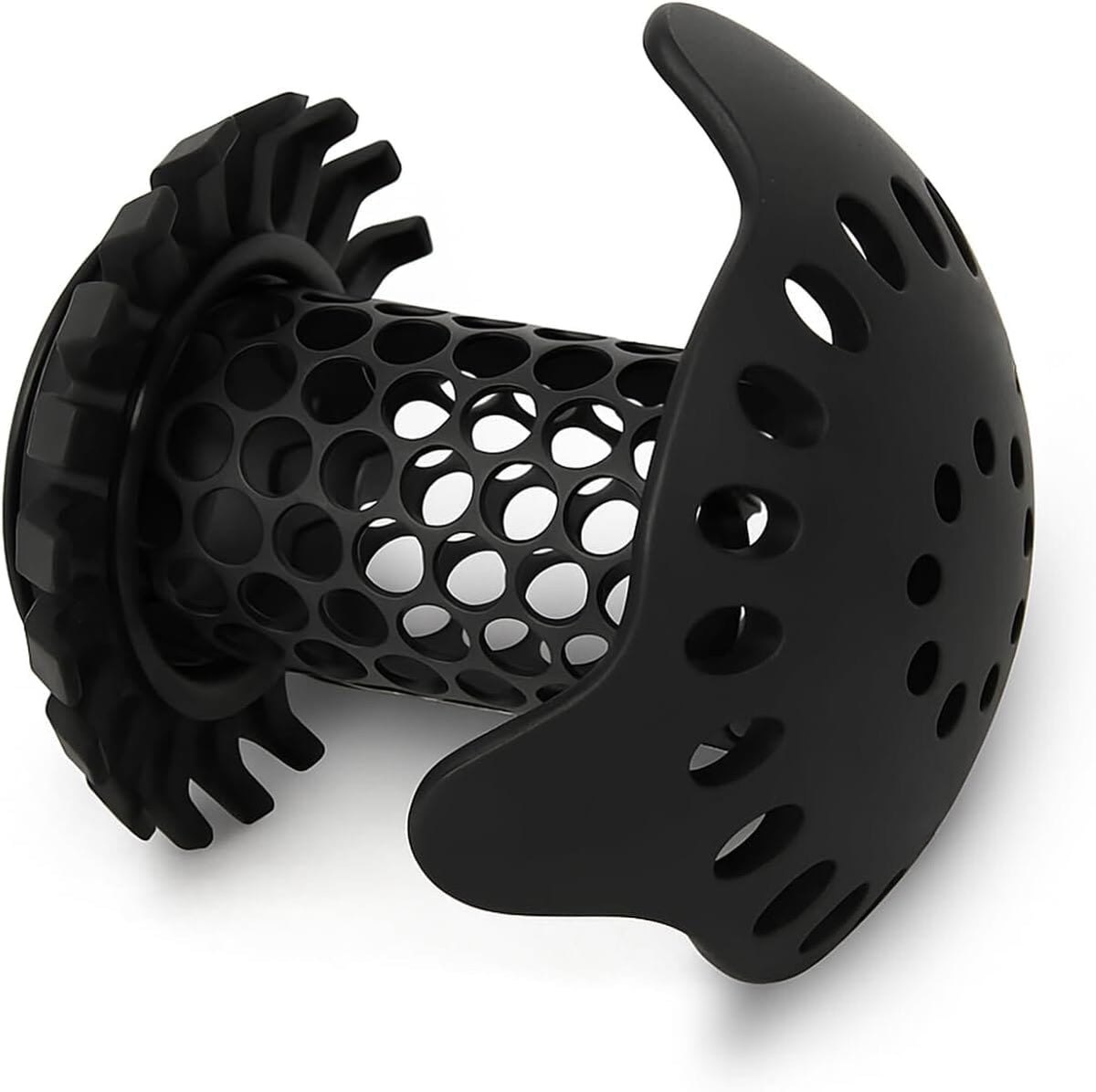 SinkShroom Ultra Bathroom Sink Drain Protector, Stainless Steel, Matte Black, Hair Catcher with Multiple Drain Adapters Drain Protector Juka Innovations Corporation 