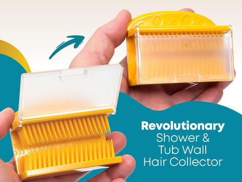 HairShroom Reusable Shower & Bathtub Wall Hair Catcher Hair Grabber Snare