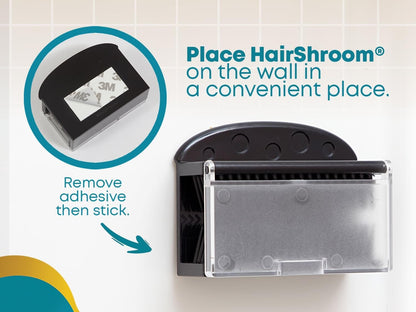 HairShroom Reusable Shower & Bathtub Wall Hair Catcher Hair Grabber Snare TubShroom.com 