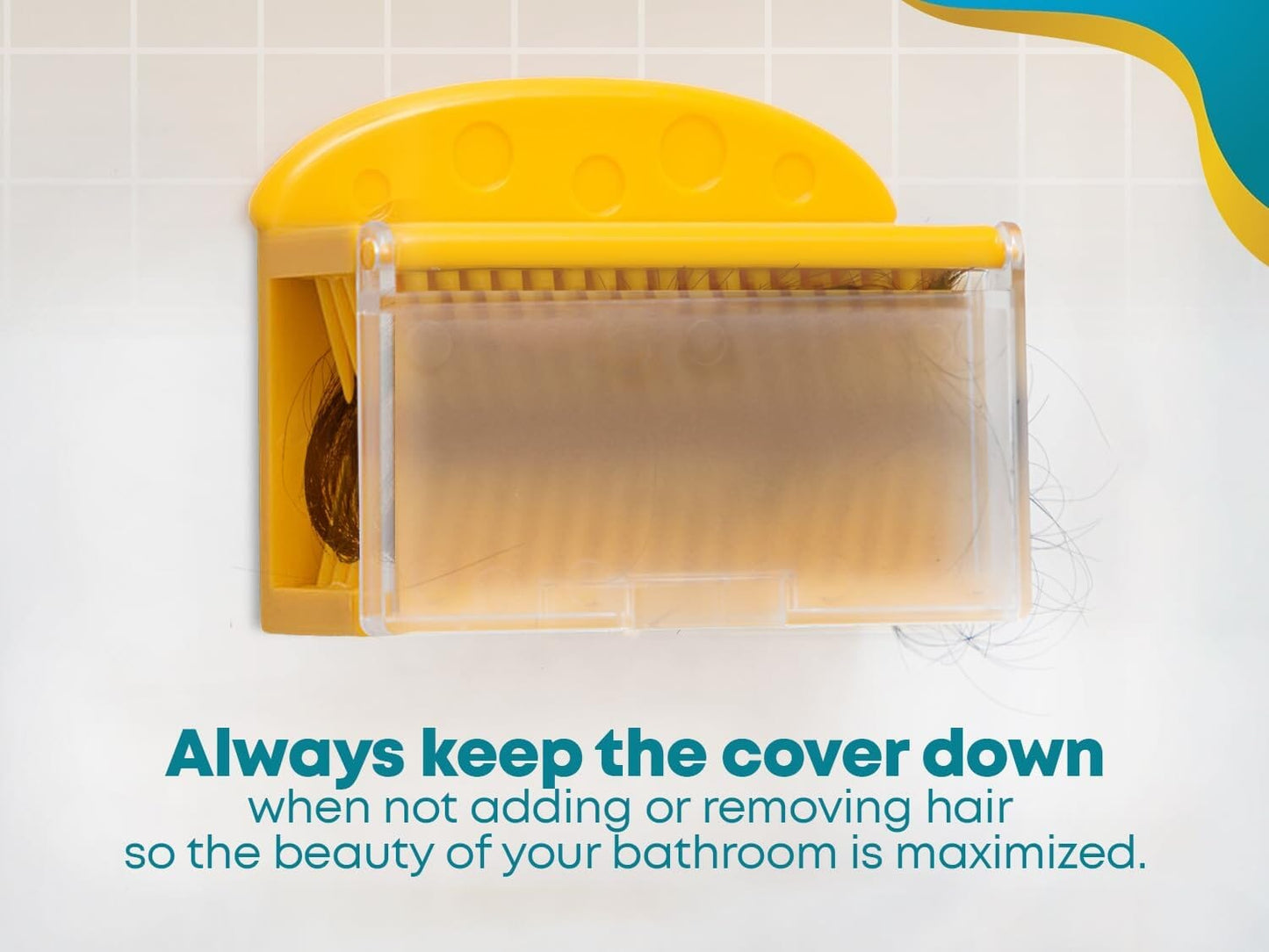 HairShroom Reusable Shower & Bathtub Wall Hair Catcher Hair Grabber Snare TubShroom.com 