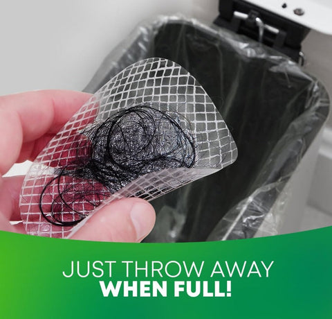 TubShroom Toss 26pk Disposable Drain Covers - Hair Catcher Mesh Sticker Strainers for Shower Bathtub and Bathroom Sink Drains