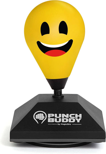 Punch Buddy Mini Desktop Punching Bag - Desk Fidget Toy for Stress Relief, Focus & Fun - Patented Suction Cup Base Desk Toy Juka Innovations Corporation Yellow 