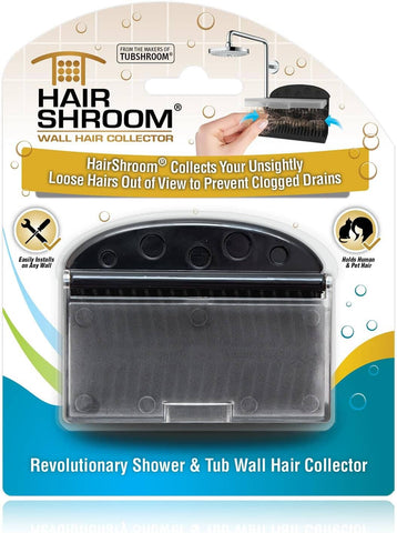 HairShroom Reusable Shower & Bathtub Wall Hair Catcher Hair Grabber Snare