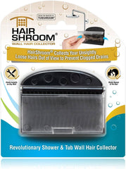 HairShroom Reusable Shower & Bathtub Wall Hair Catcher Hair Grabber Snare TubShroom.com 