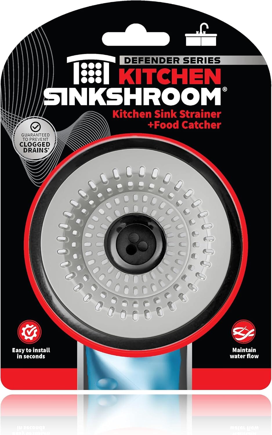 Kitchen SinkShroom Revolutionary Clog-Free Strainer, Light Gray Drain Strainer Juka Innovations Corporation 