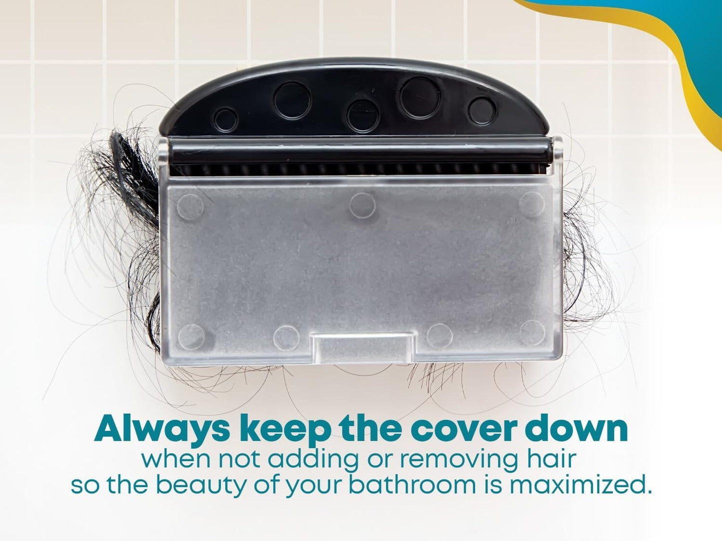 HairShroom Reusable Shower & Bathtub Wall Hair Catcher Hair Grabber Snare TubShroom.com 