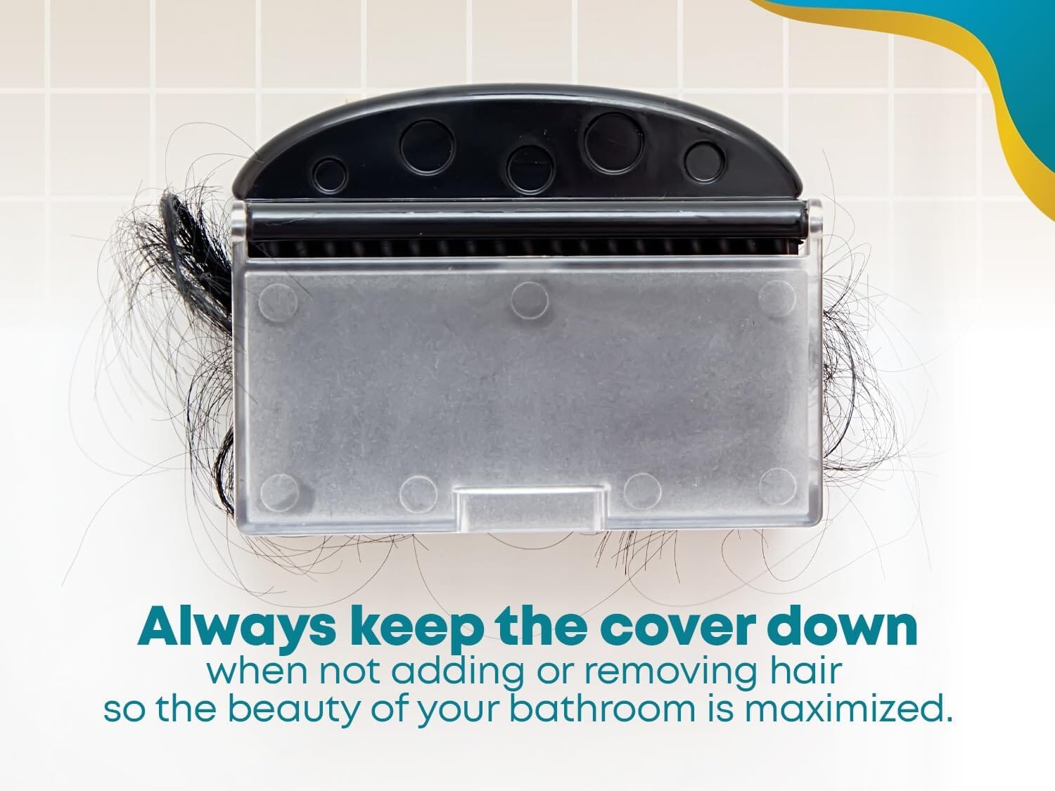 HairShroom Reusable Shower & Bathtub Wall Hair Catcher Hair Grabber Snare TubShroom.com 