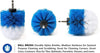 RevoClean 4 Piece Scrub Brush Power Drill Attachments-All Purpose Time Saving Kit-Perfect for Cleaning Grout, Tile, Counter, Shower, Grill, Floor, Kitchen, Blue & White