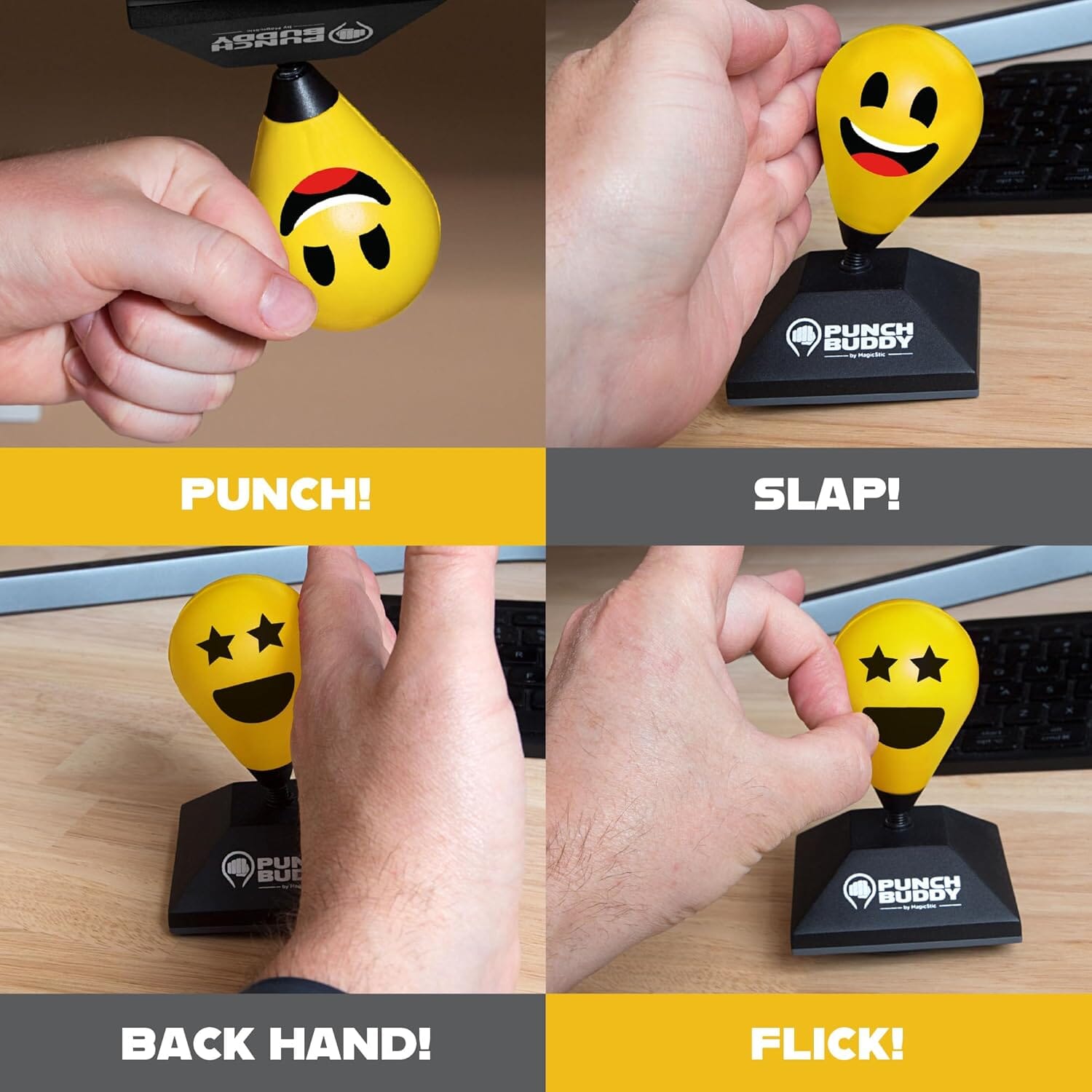 Punch Buddy Mini Desktop Punching Bag - Desk Fidget Toy for Stress Relief, Focus & Fun - Patented Suction Cup Base Desk Toy Juka Innovations Corporation 