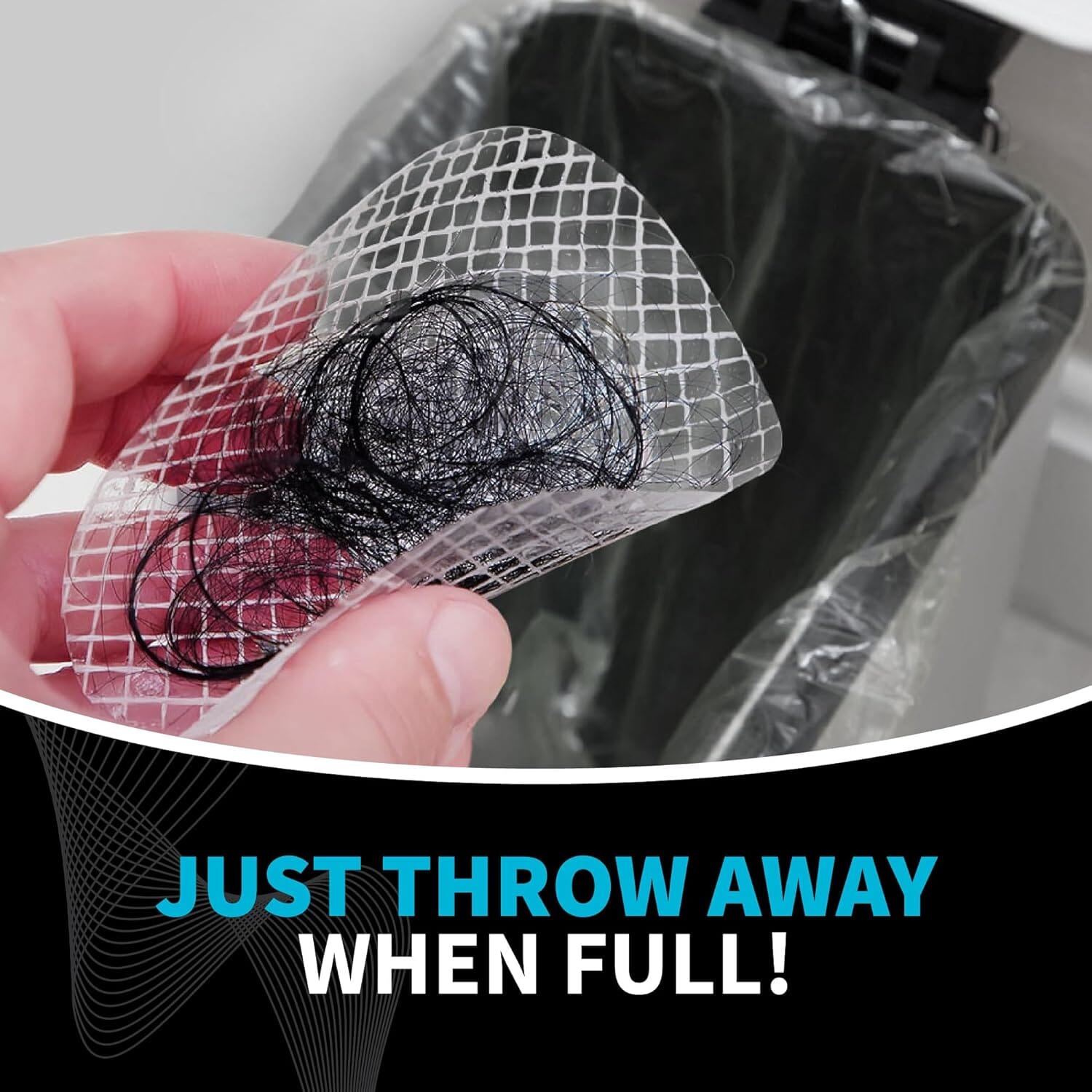 TubShroom 10 Pack Disposable Drain Cover - Hair Catcher Mesh Sticker Strainers for Shower Bathtub and Bathroom - Hair Catcher Sticker Drain Protector - 2 Month Supply Hair Catcher TubShroom.com 
