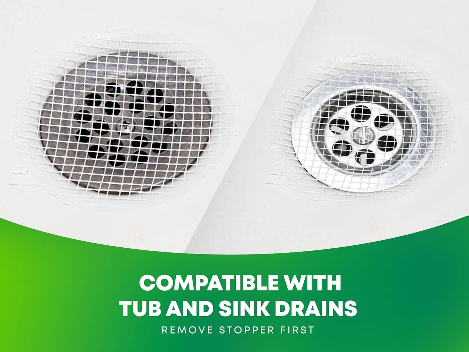 TubShroom Toss 26pk Disposable Drain Covers - Hair Catcher Mesh Sticker Strainers for Shower Bathtub and Bathroom Sink Drains Drain Protector TubShroom.com 