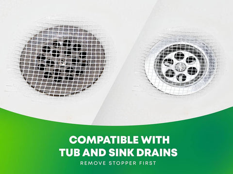 TubShroom Toss 26pk Disposable Drain Covers - Hair Catcher Mesh Sticker Strainers for Shower Bathtub and Bathroom Sink Drains