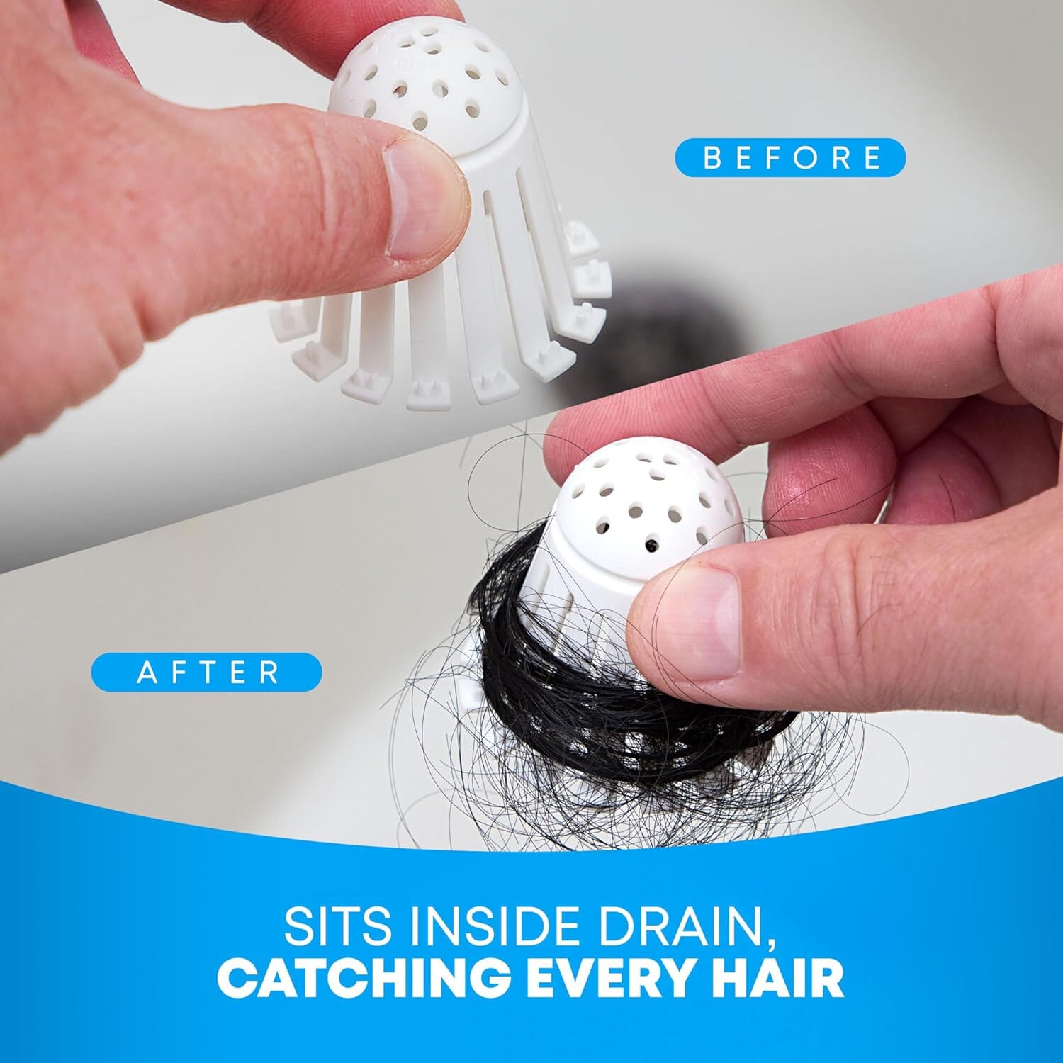 TubShroom Toss 21pk Disposable Bath Tub Drain Strainers - Hair Catcher Snare for Shower Bathtub to Prevent Clogged Drains Drain Protector TubShroom.com 