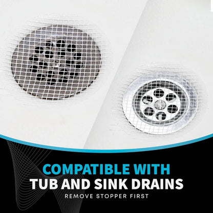 TubShroom 10 Pack Disposable Drain Cover - Hair Catcher Mesh Sticker Strainers for Shower Bathtub and Bathroom - Hair Catcher Sticker Drain Protector - 2 Month Supply Hair Catcher TubShroom.com 