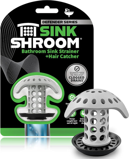 SinkShroom Defender Bathroom Sink Drain Protector, Hair Catcher with Multiple Drain Adapters Drain Protector Juka Innovations Corporation 