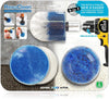 RevoClean 4 Piece Scrub Brush Power Drill Attachments-All Purpose Time Saving Kit-Perfect for Cleaning Grout, Tile, Counter, Shower, Grill, Floor, Kitchen, Blue & White