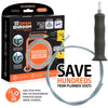 DrainShroom Tub and Sink Snake Auger Clog Remover for Drains, 36 Inch, Stainless