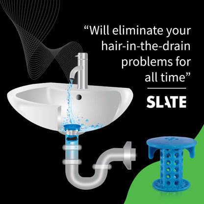 SinkShroom® (Blue) The Hair Catcher That Prevents Clogged Bathroom Sink Drains Drain Protector Juka Innovations Corporation 
