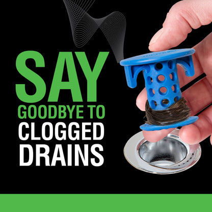 SinkShroom® (Blue) The Hair Catcher That Prevents Clogged Bathroom Sink Drains Drain Protector Juka Innovations Corporation 