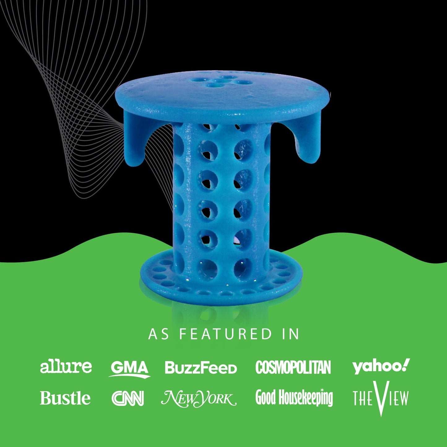 SinkShroom® (Blue) The Hair Catcher That Prevents Clogged Bathroom Sink Drains Drain Protector Juka Innovations Corporation 