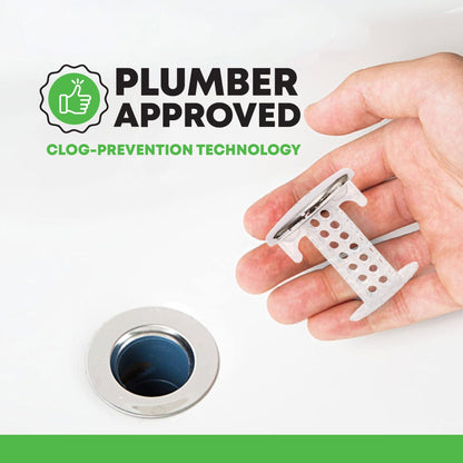SinkShroom (Chrome Edition) The Hair Catcher That Prevents Clogged Bathroom Sink Drains Drain Protector Juka Innovations Corporation 