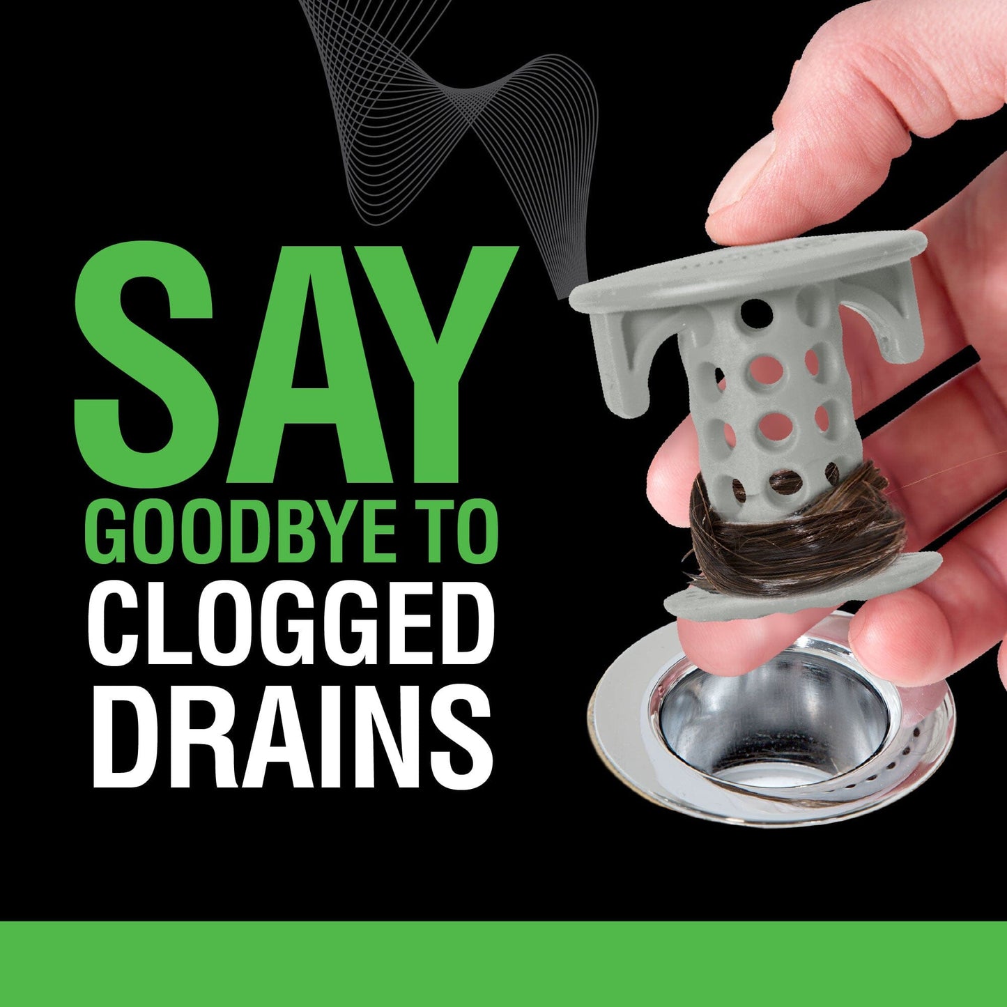 SinkShroom® (Gray) The Hair Catcher That Prevents Clogged Bathroom Sink Drains Drain Protector Juka Innovations Corporation 