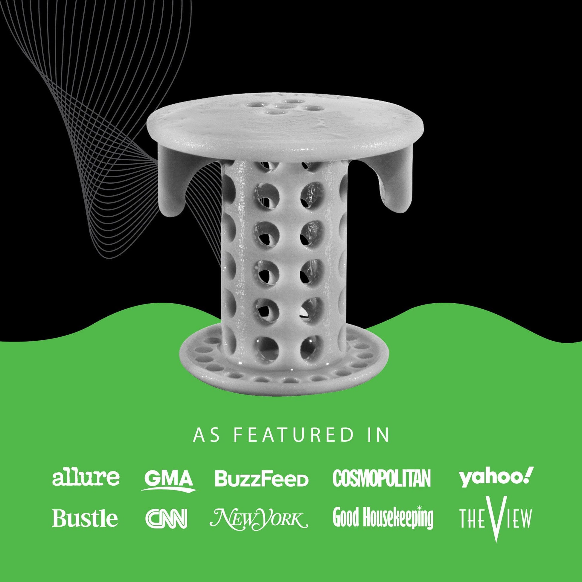 SinkShroom® (Gray) The Hair Catcher That Prevents Clogged Bathroom Sink Drains Drain Protector Juka Innovations Corporation 