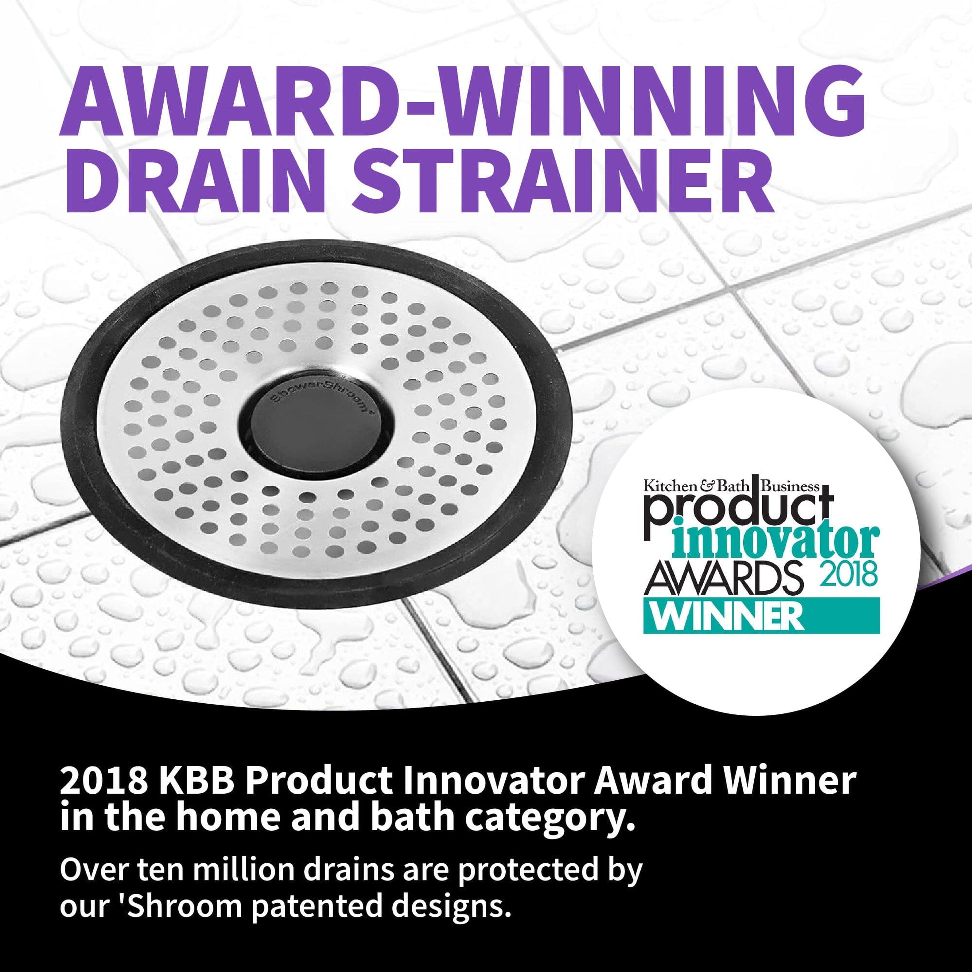 ShowerShroom (Ultra Edition) Strainer That Prevents Clogged Shower Stall Drains TubShroom.com 