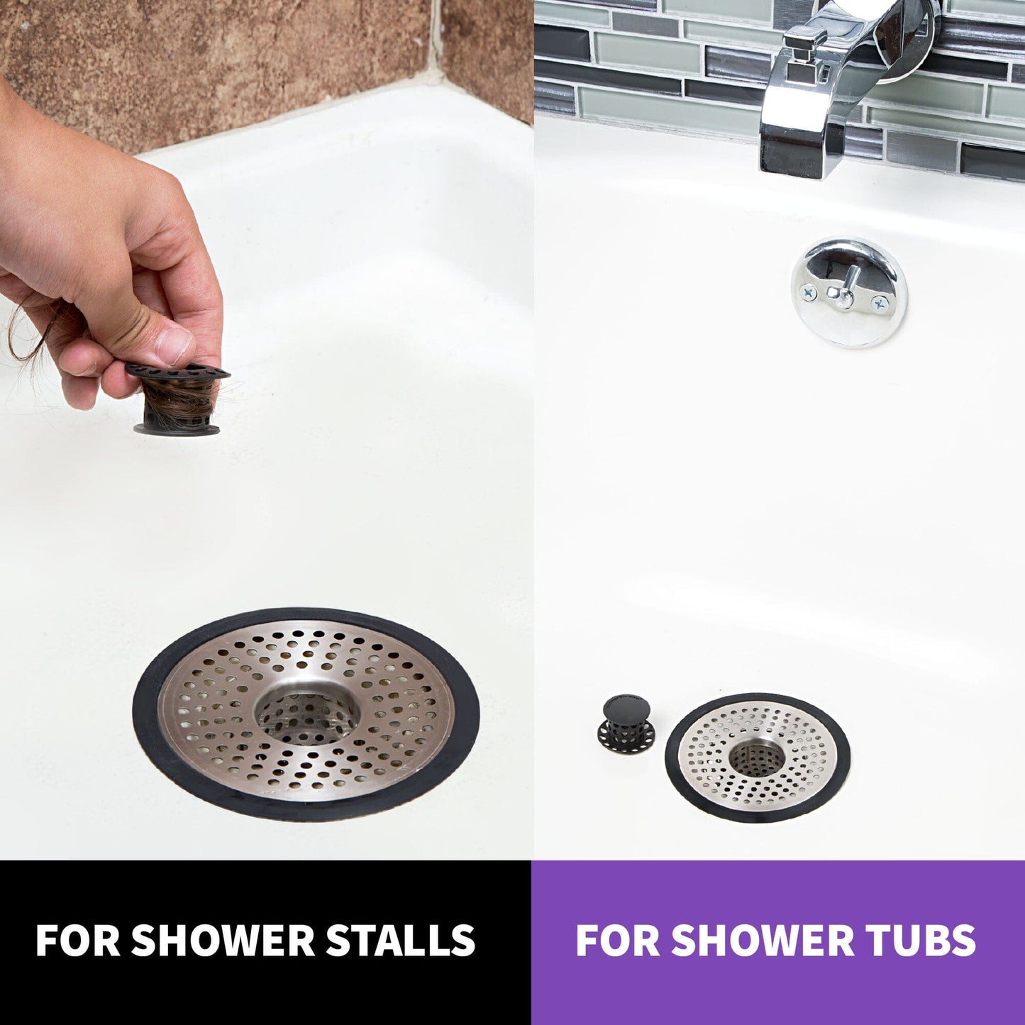 ShowerShroom (Ultra Edition) Strainer That Prevents Clogged Shower Stall Drains TubShroom.com 