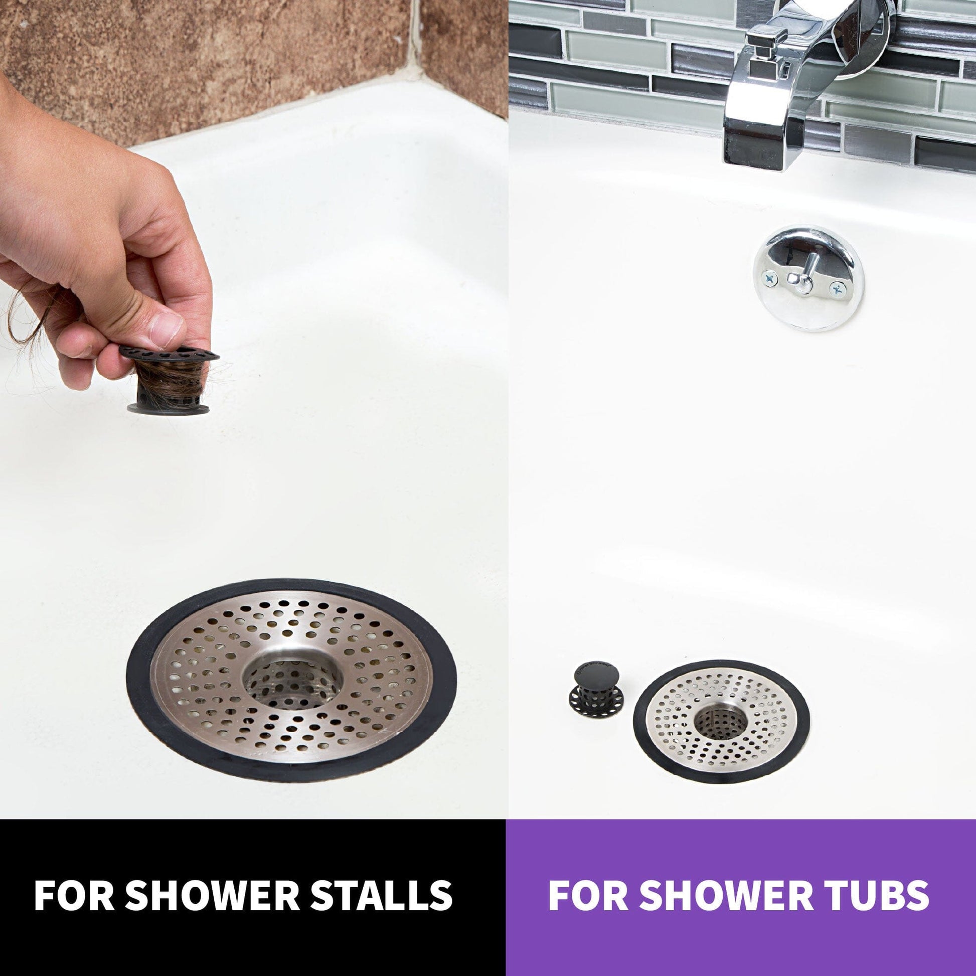 ShowerShroom (Ultra Edition) Strainer That Prevents Clogged Shower Stall Drains TubShroom.com 