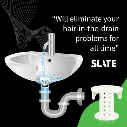 SinkShroom® (White) The Hair Catcher That Prevents Clogged Bathroom Sink Drains Drain Protector Juka Innovations Corporation 