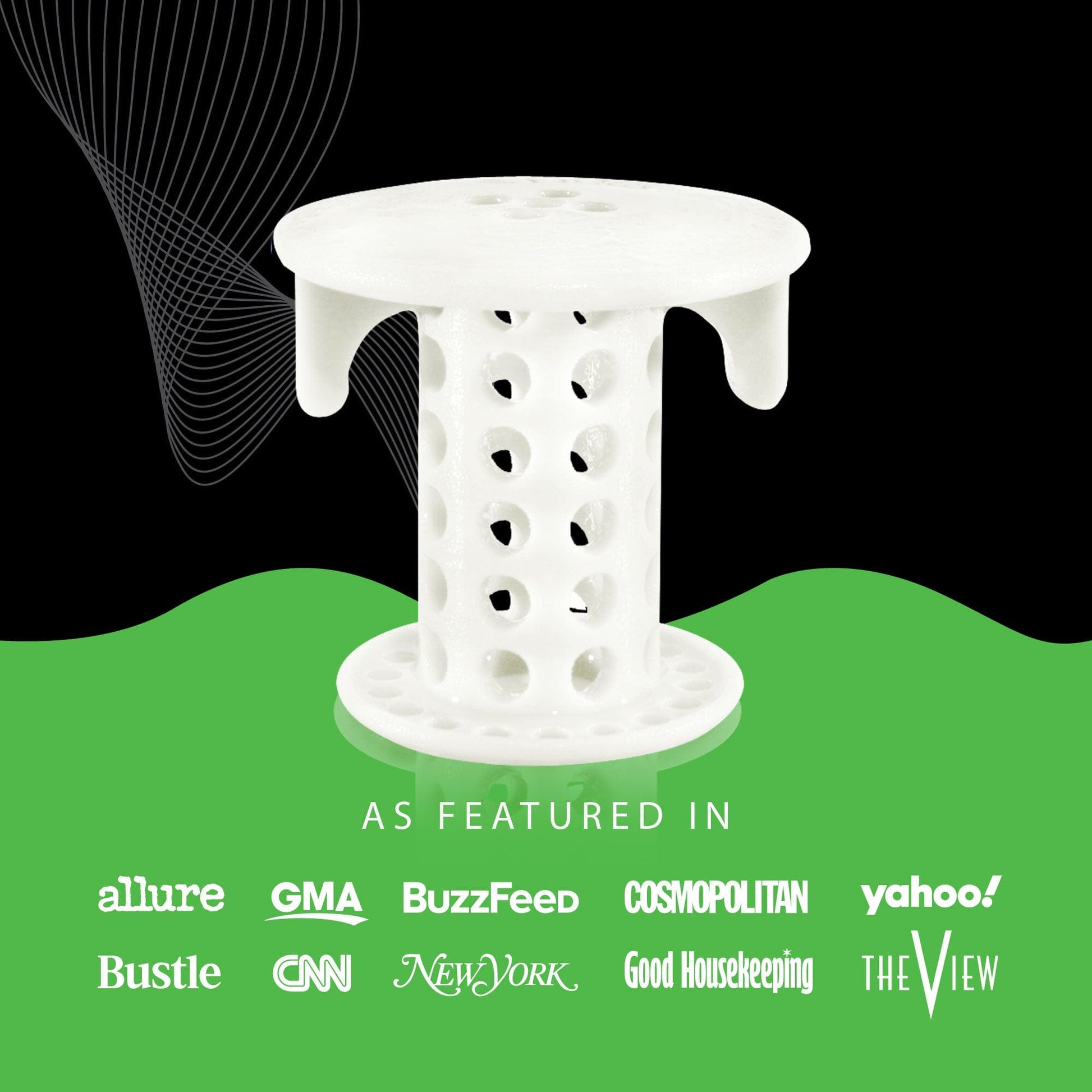 SinkShroom® (White) The Hair Catcher That Prevents Clogged Bathroom Sink Drains Drain Protector Juka Innovations Corporation 