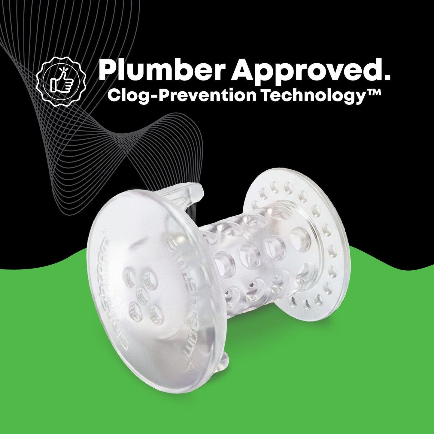 SinkShroom® (Clear) The Hair Catcher That Prevents Clogged Bathroom Sink Drains Drain Protector Juka Innovations Corporation 