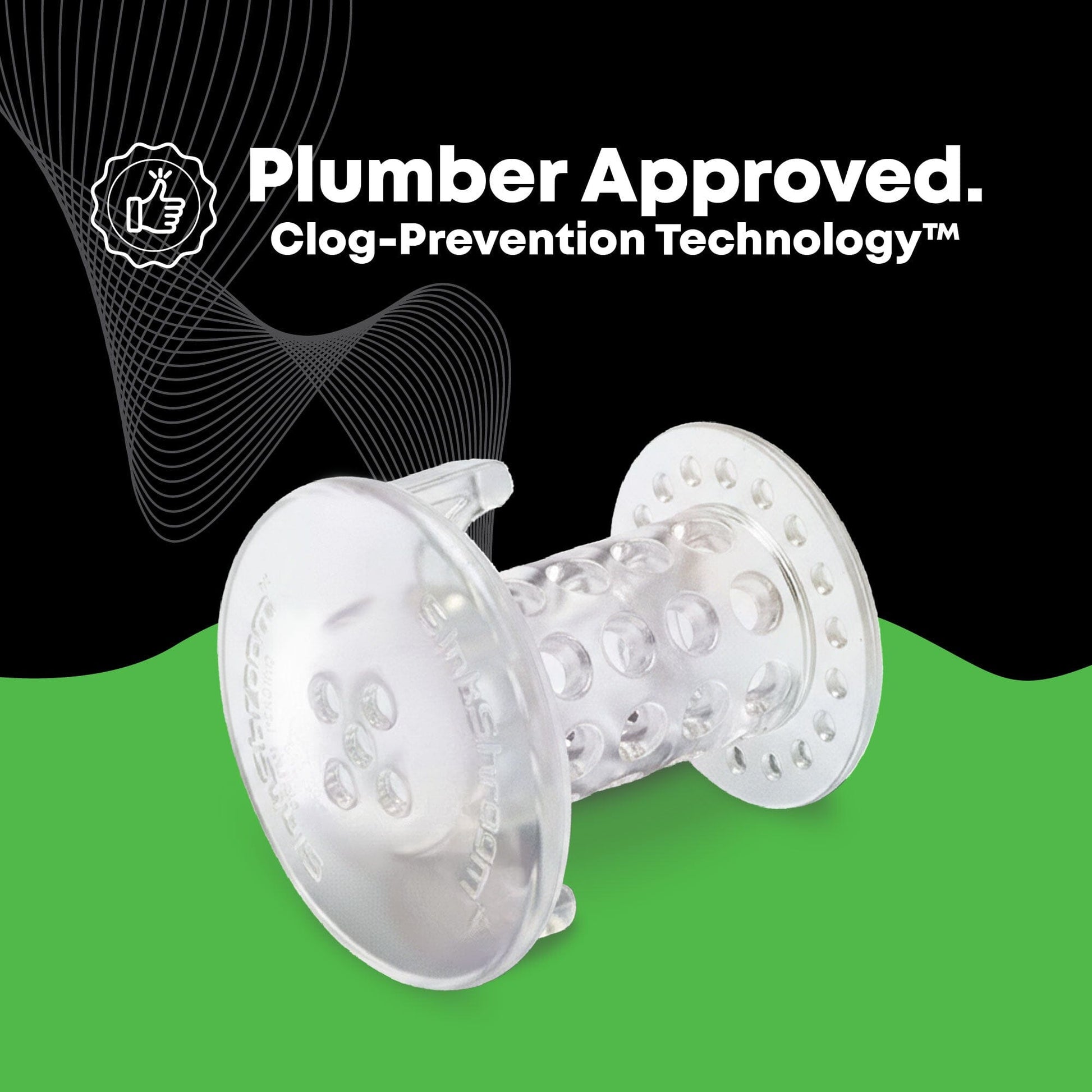 SinkShroom® (Clear) The Hair Catcher That Prevents Clogged Bathroom Sink Drains Drain Protector Juka Innovations Corporation 