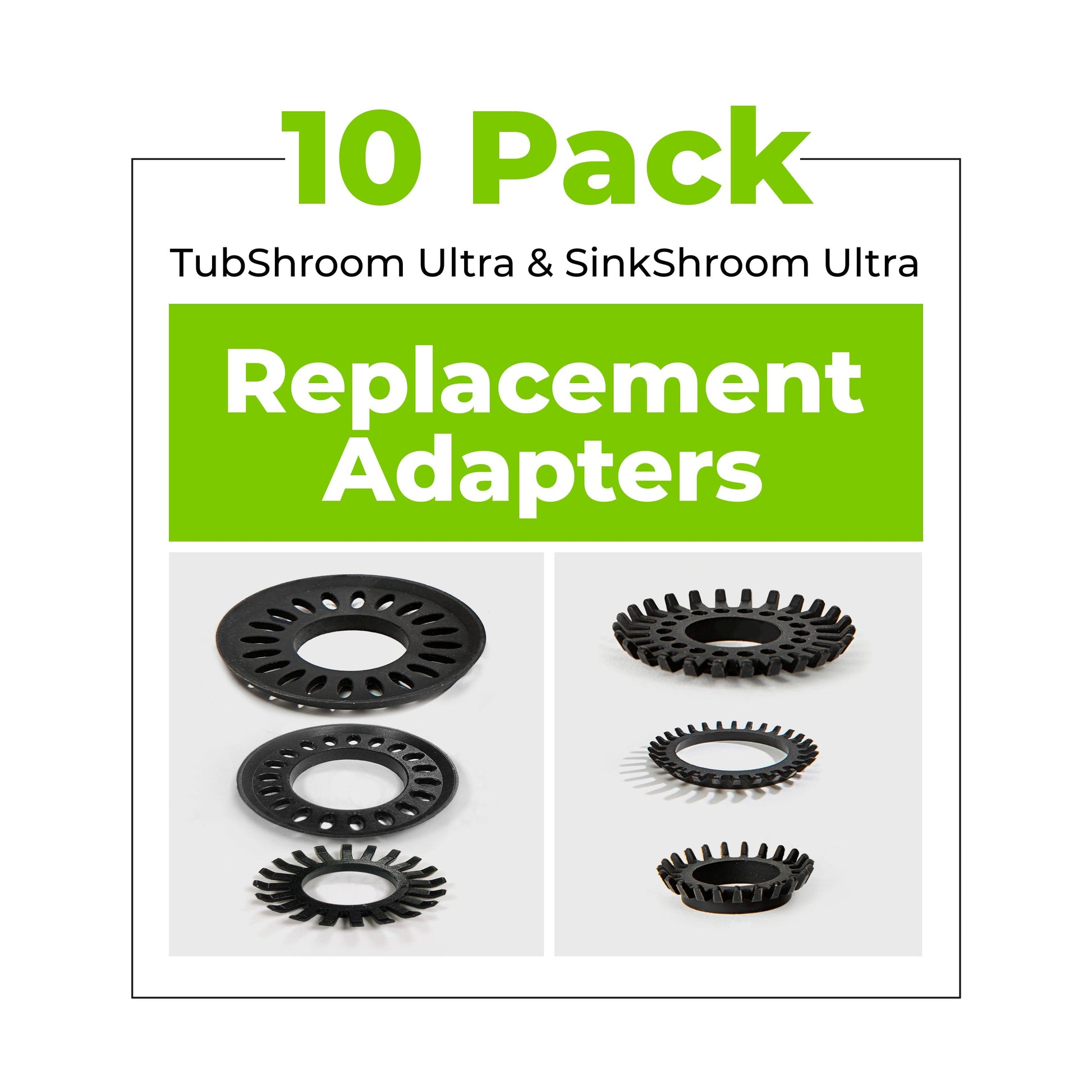 Replacement Adapters Pack for TubShroom Ultra and SinkShroom Ultra TubShroom.com 