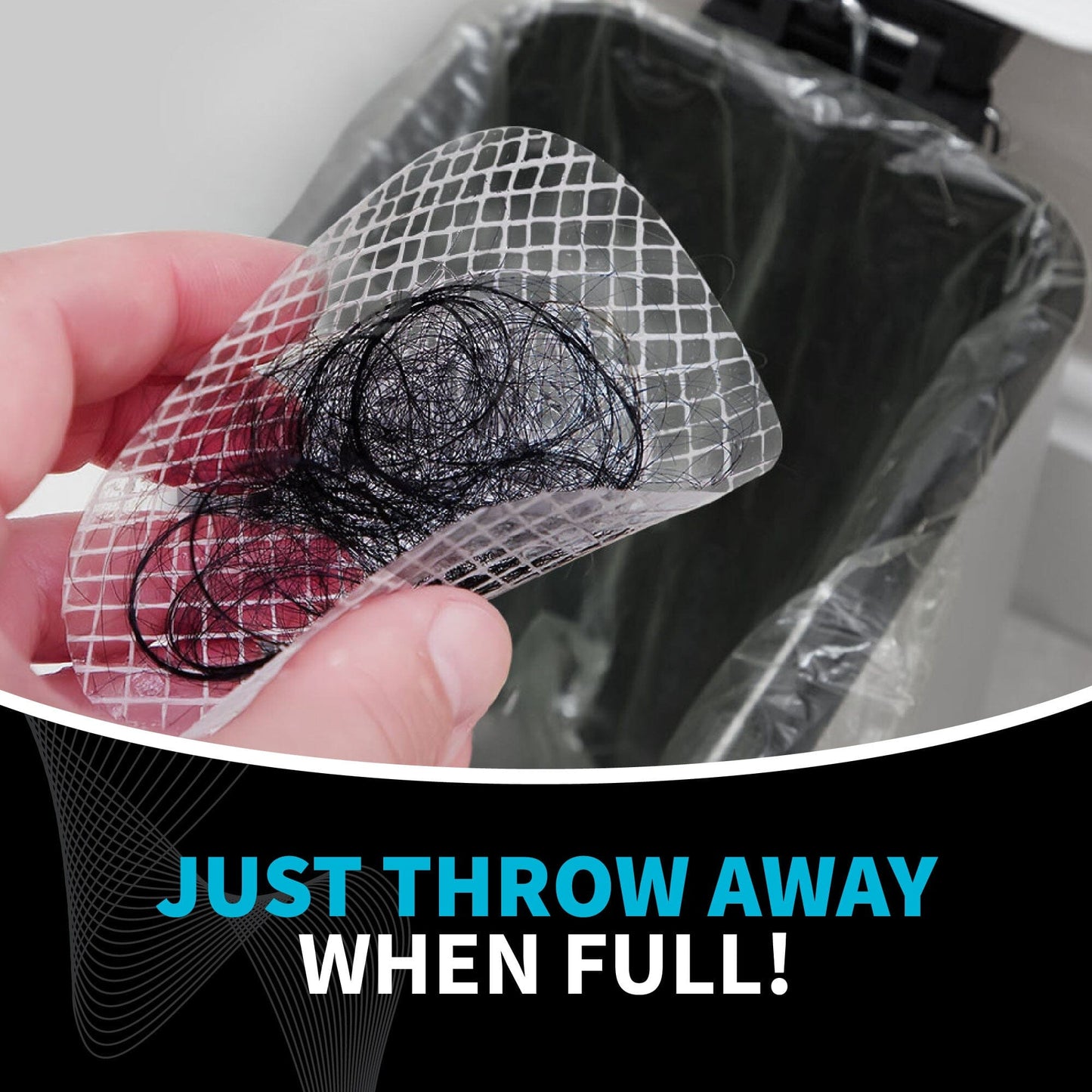 TubShroom Toss 26pk Disposable Drain Covers - Hair Catcher Mesh Sticker Strainers for Shower Bathtub and Bathroom Sink Drains Drain Protector TubShroom.com 