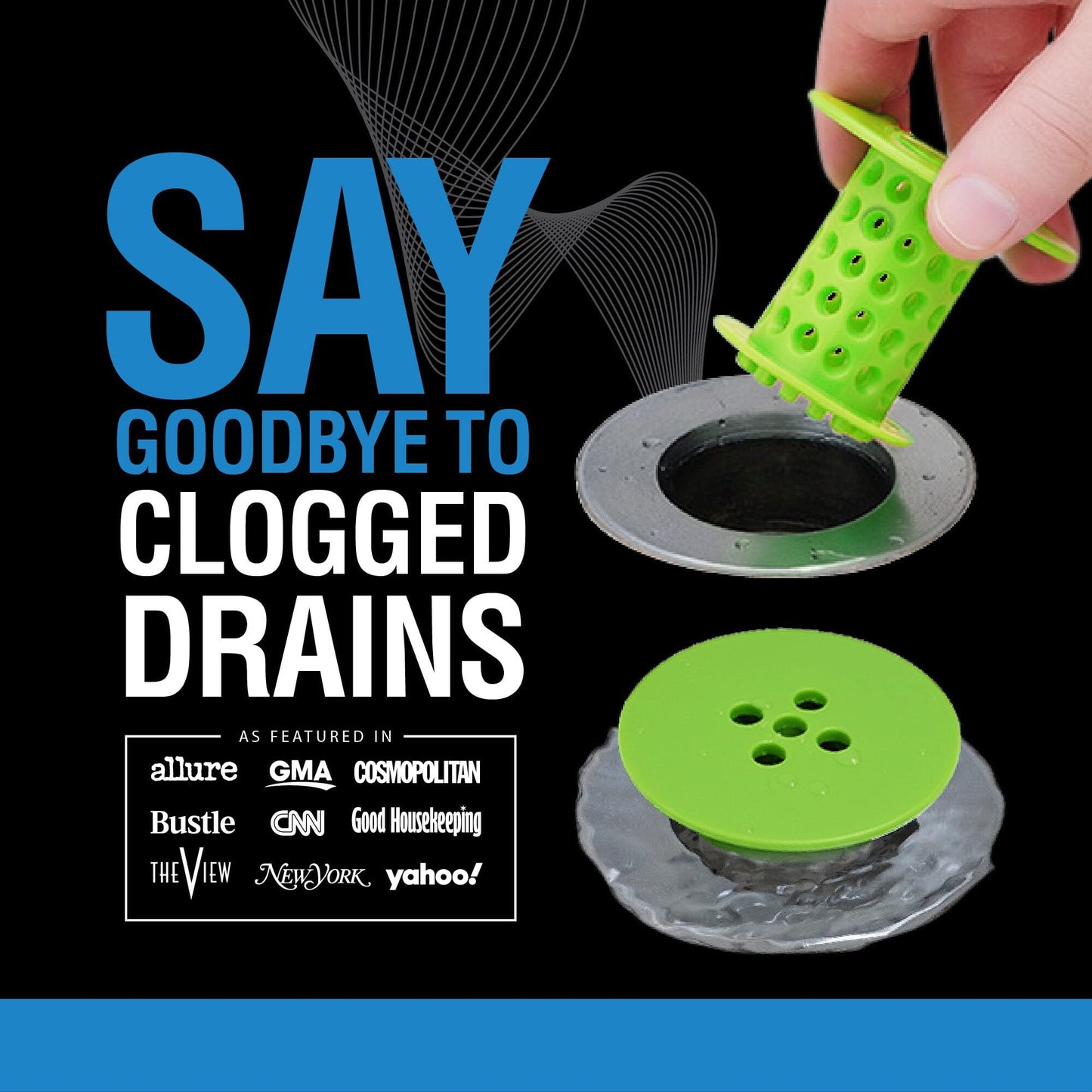 TubShroom (Green) The Hair Catcher That Prevents Clogged Tub Drains Drain Protector Juka Innovations Corporation 