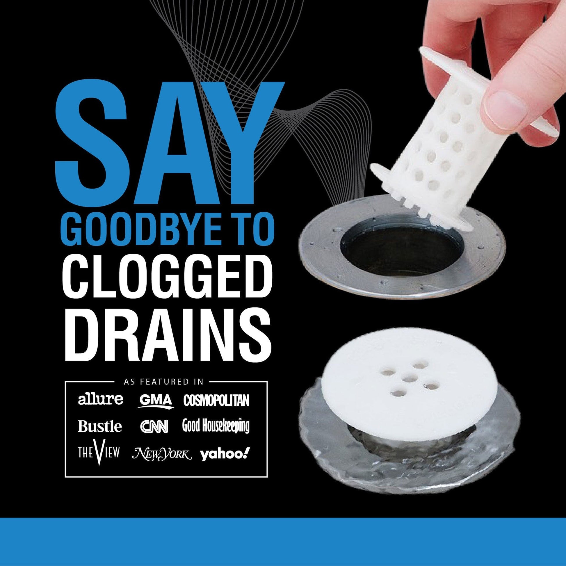 TubShroom (White) The Hair Catcher That Prevents Clogged Tub Drains Drain Protector Juka Innovations Corporation 