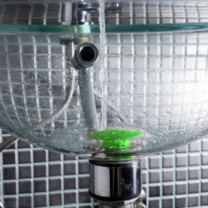 SinkShroom® (Green) The Hair Catcher That Prevents Clogged Bathroom Sink Drains Drain Protector Juka Innovations Corporation 