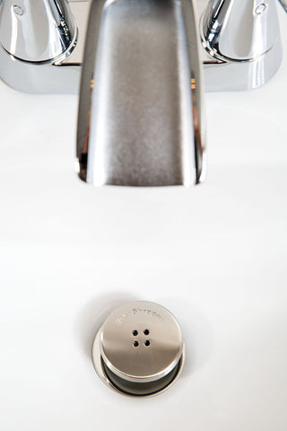 SinkShroom (Nickel Edition) The Hair Catcher That Prevents Clogged Bathroom Sink Drains